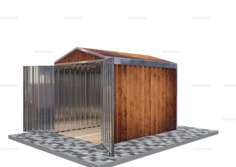 Металлический сарай SKOGGY 3М Стандартный с двускатной крышей