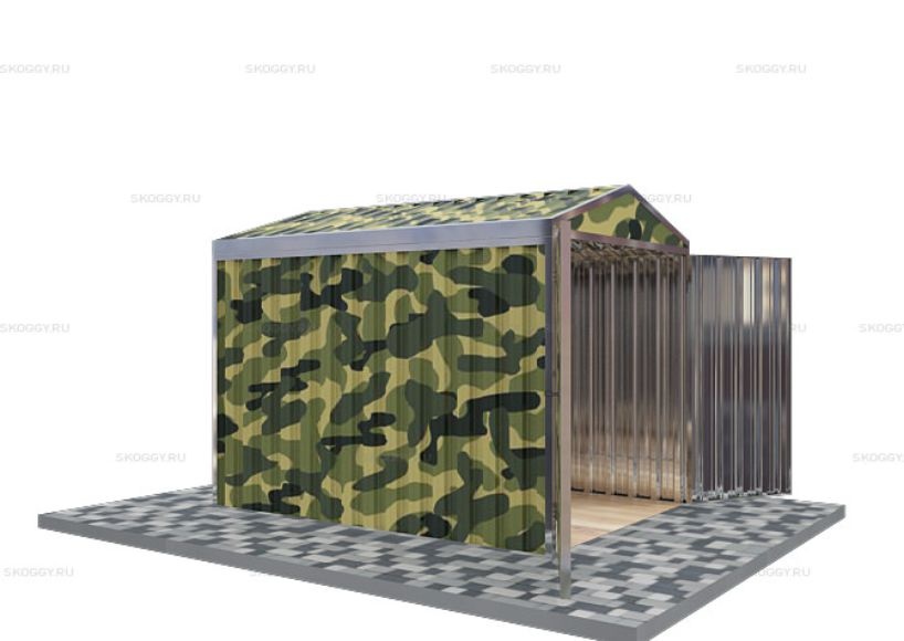 Металлический сарай SKOGGY 3М Стандартный с двускатной крышей