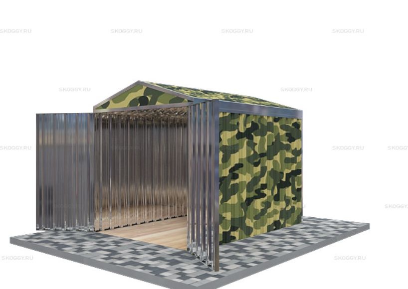 Металлический сарай SKOGGY 3М Стандартный с двускатной крышей