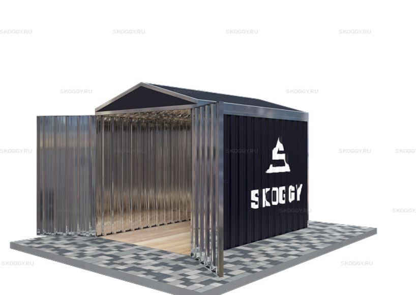 Металлический сарай SKOGGY 3М Стандартный с двускатной крышей