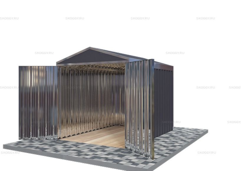 Металлический сарай SKOGGY 3М Стандартный с двускатной крышей