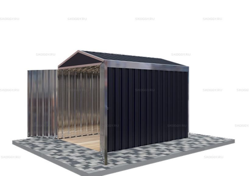 Металлический сарай SKOGGY 3М Стандартный с двускатной крышей