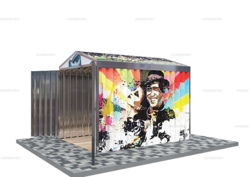 Металлический сарай SKOGGY 3М Стандартный с двускатной крышей