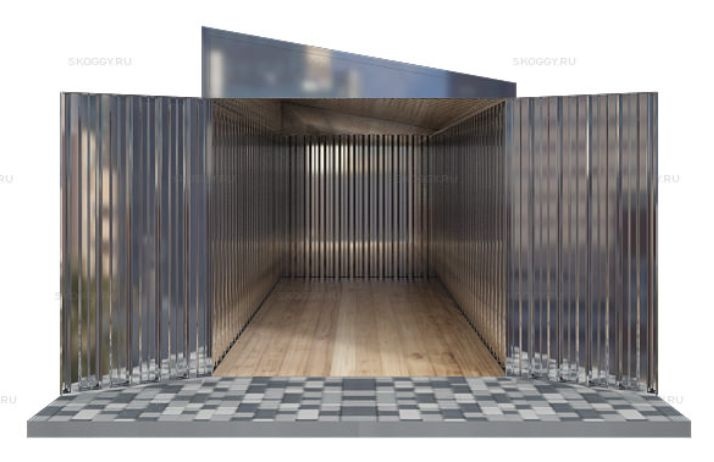 Металлический сарай SKOGGY 6М Стандартный с односкатной крышей