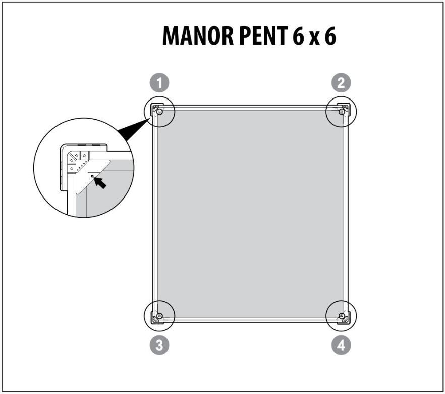 Сарай Манор Пентхаус 6x6 бежевый 175 x 175 см