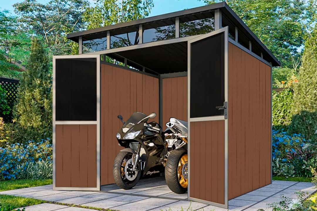 Сарай из ДПК Defender 7х7 (4.24 кв.м)