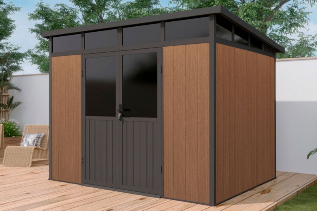 Сарай из ДПК Defender 9х7 (5.95 кв.м)