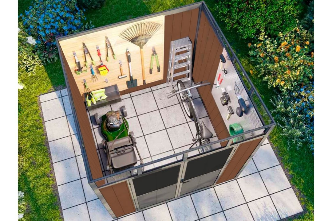 Сарай из ДПК Defender 7х7 (4.24 кв.м)