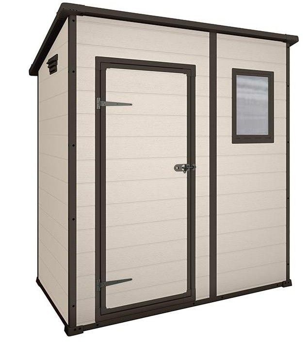 Сарай пластиковый Манор Пент 6x4 бежевый 175 x 103 см