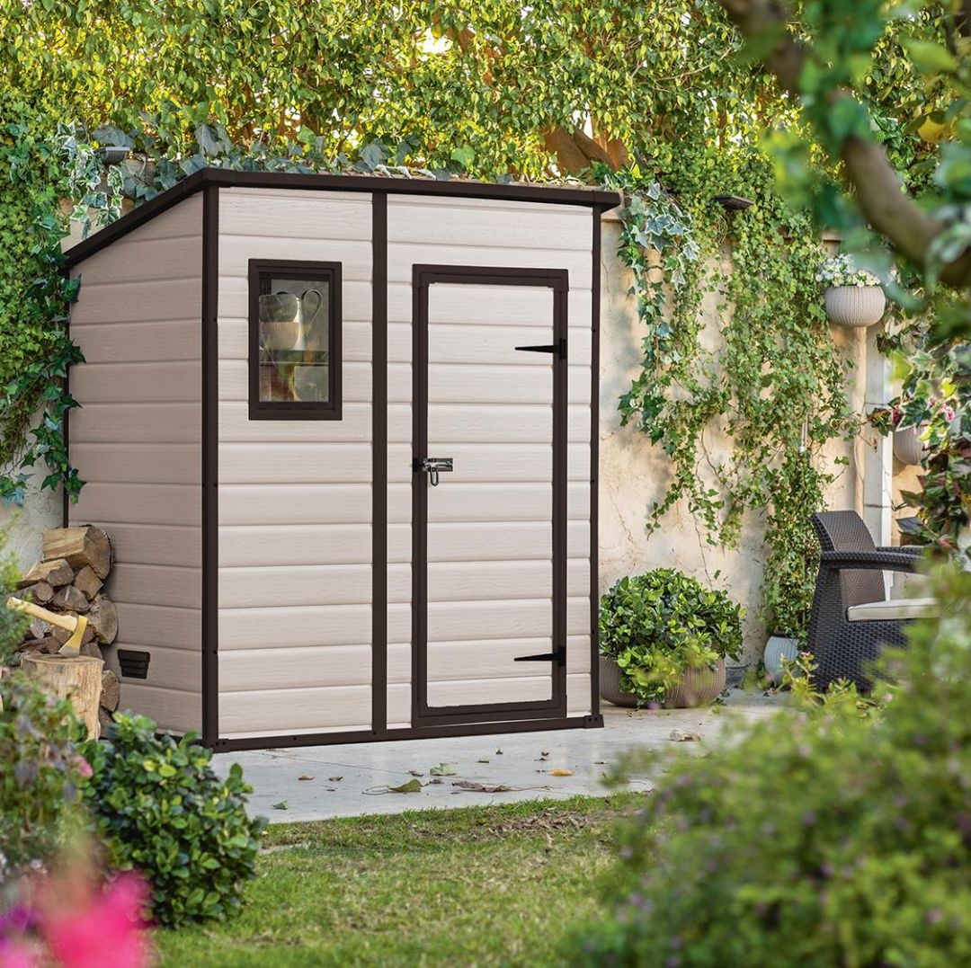 Сарай пластиковый Манор Пент 6x4 бежевый 175 x 103 см