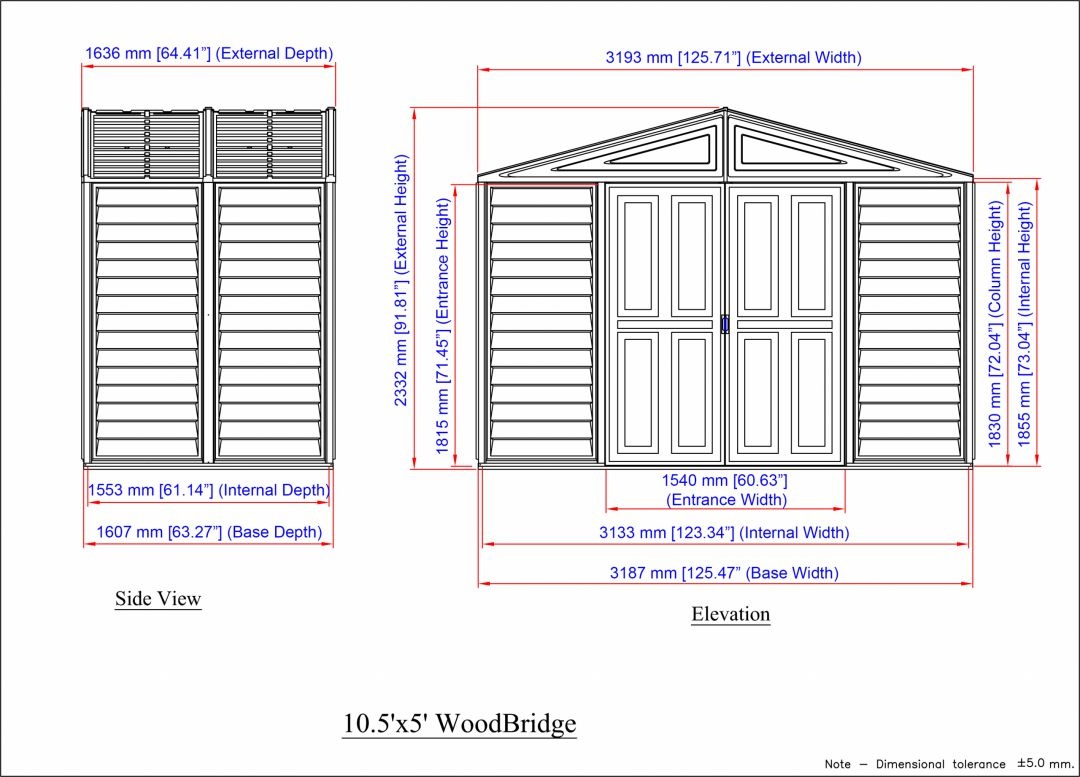 Пластиковый сарай WOODBRIDGE5