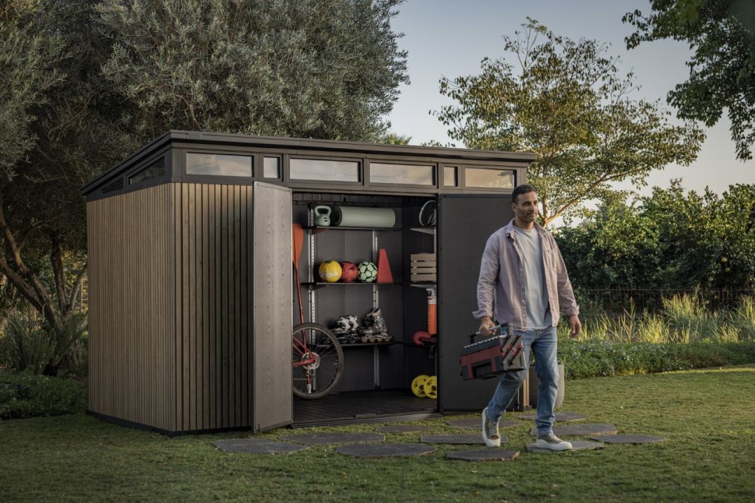 Сарай пластиковый Пент 11х7 коричневый