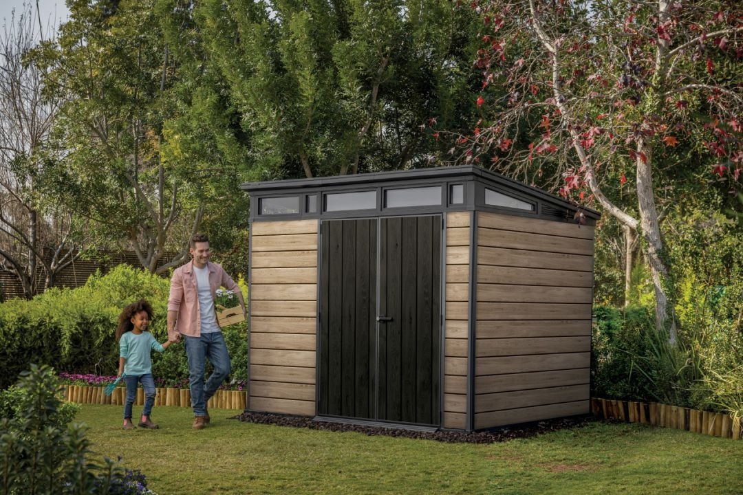 Сарай-хозблок для дачи Keter Пент 9х7 светло-коричневый