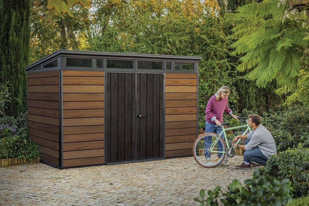 Сарай пластиковый Пент 11х7 темно-коричневый