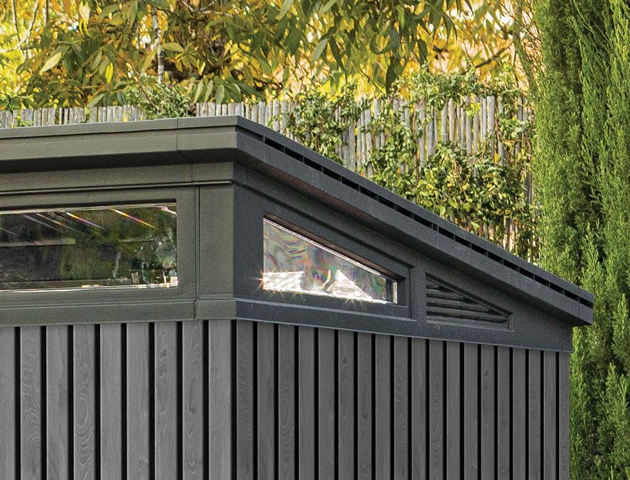 Сарай пластиковый Пент 11х7 серый