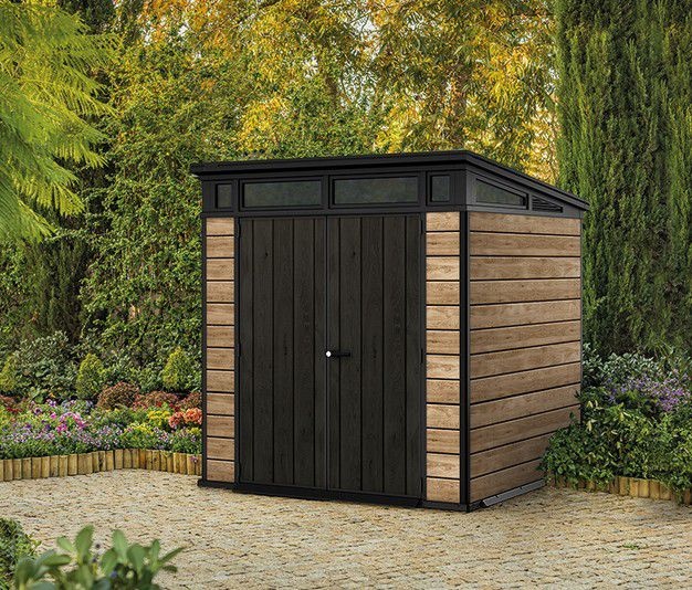 Сарай пластиковый Пент 7х7 светло-коричневый 216 х 216 см