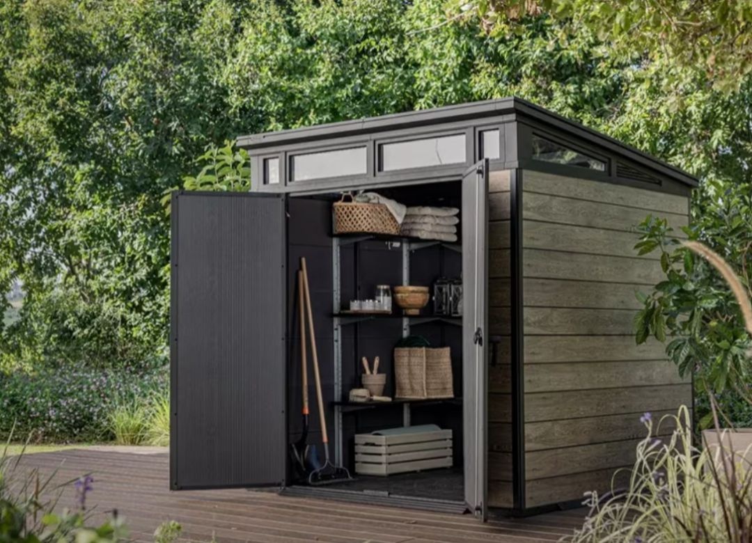 Сарай пластиковый Пент 7х7 светло-коричневый 216 х 216 см