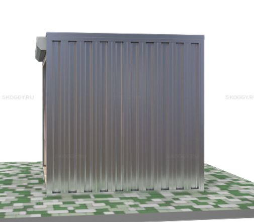 Металлический Гараж с Плоской Крышей и Рольставнями Стандартный SKOGGY 2м