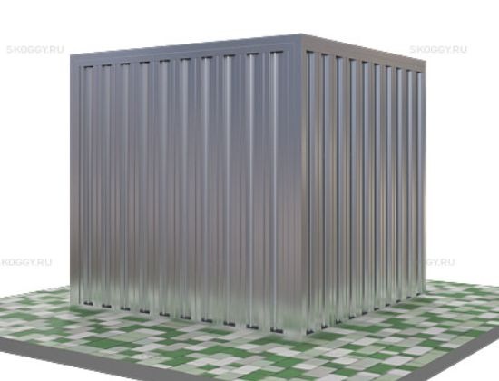 Металлический Гараж с Плоской Крышей и Рольставнями Стандартный SKOGGY 2м