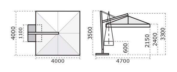 Зонт профессиональный Galileo Maxi Dark