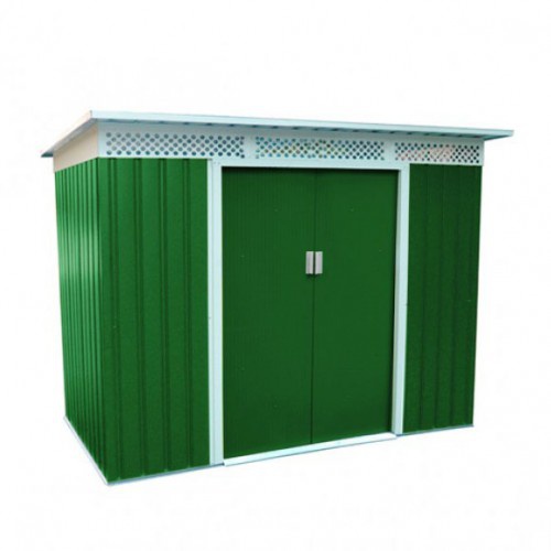 Металлический хозблок Greenstorage Белла B (dark-green) 117х267 см