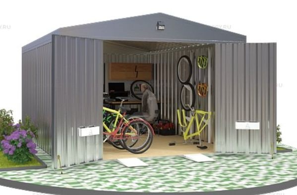 Гараж для автомобиля SKOGGY с распашными воротами 4 м