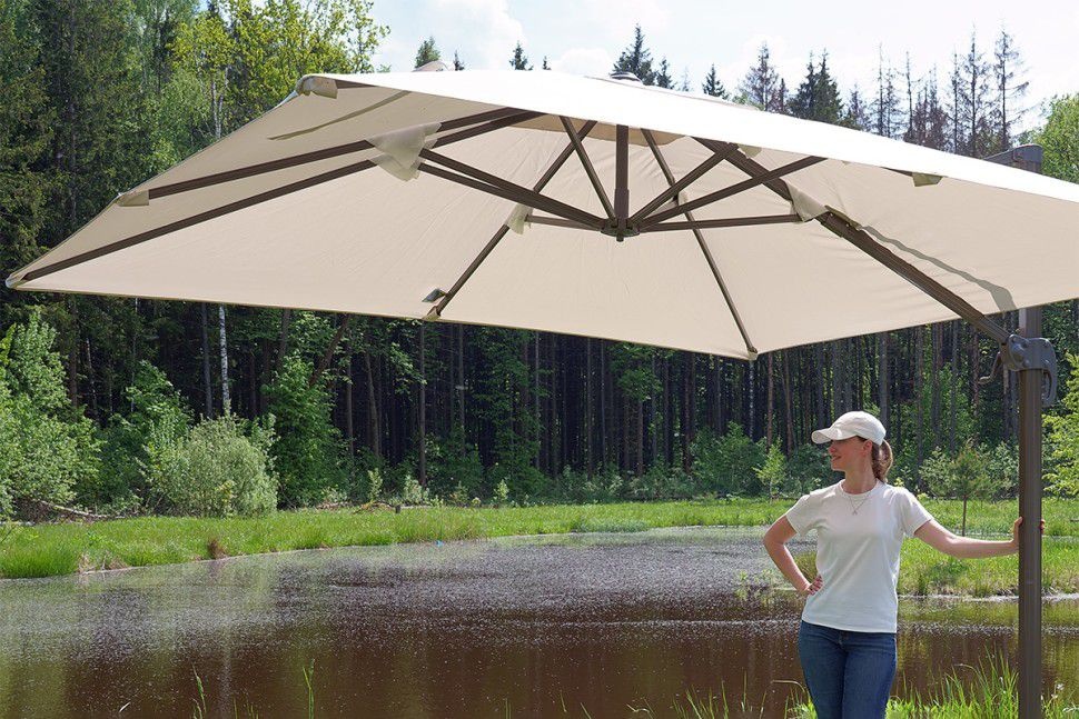 Зонт Сицилия 3х3м Слоновая кость