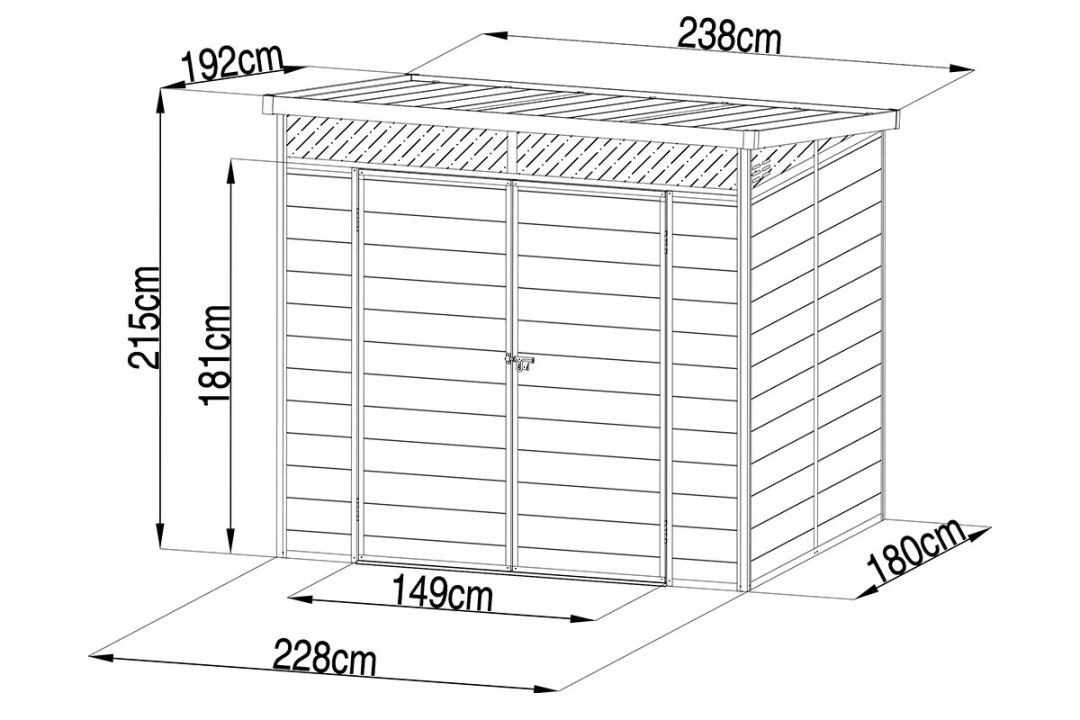 Сарай пластиковый Black Fox Artisan 4.1 м2 (2.38 x 1.91 м)