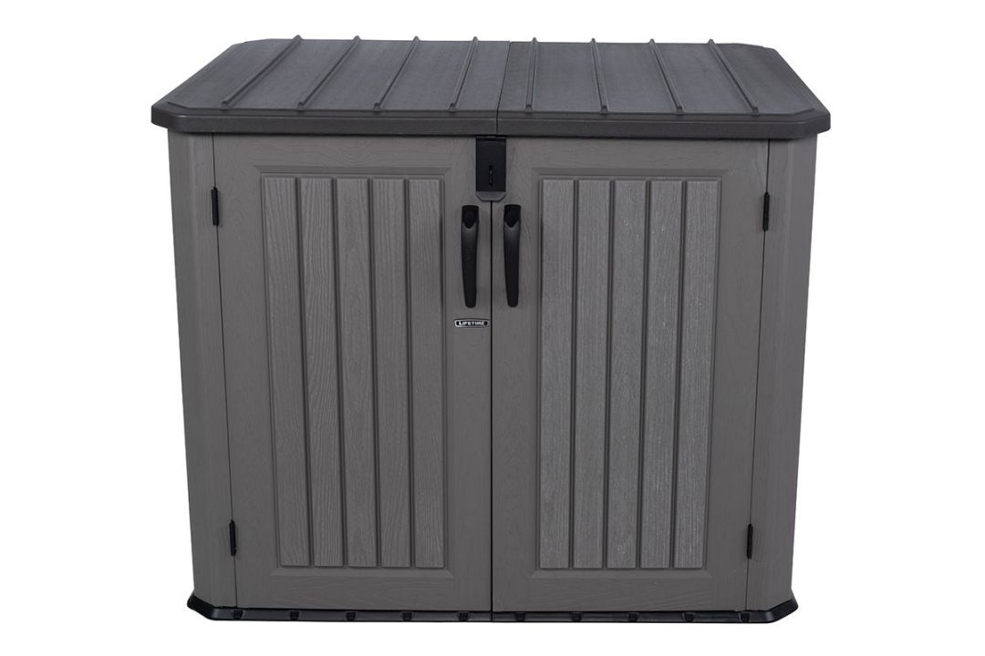 Ящик пластиковый WoodLook, 1380 л серый