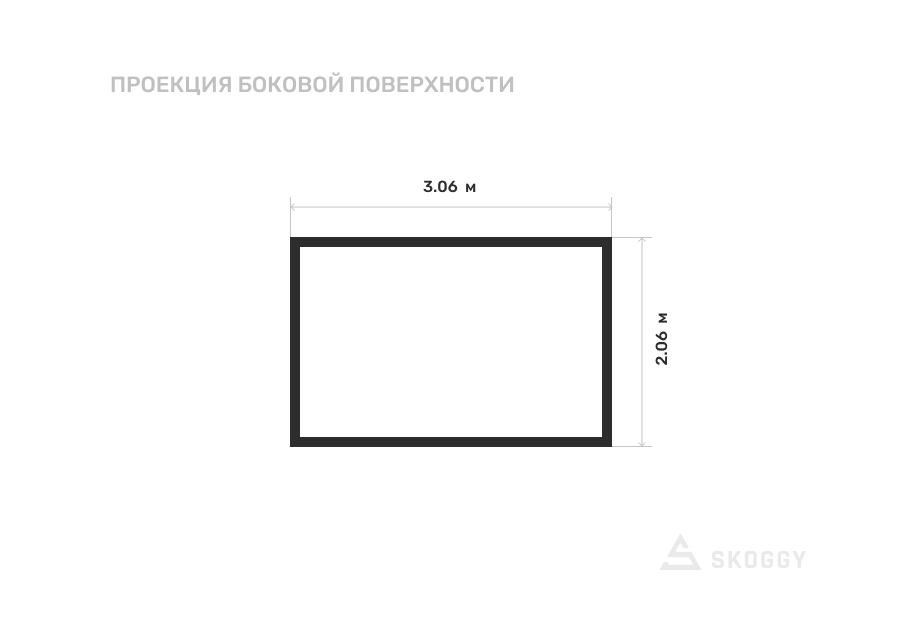Металлический сарай SKOGGY 3М Стандартный с плоской крышей