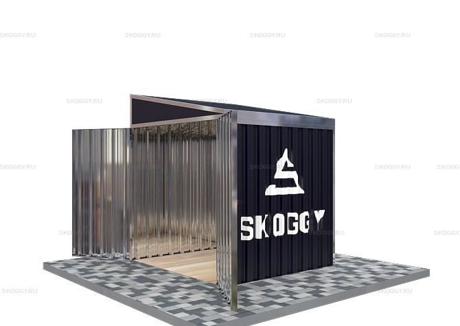 Металлический сарай SKOGGY 2М Стандартный с односкатной крышей