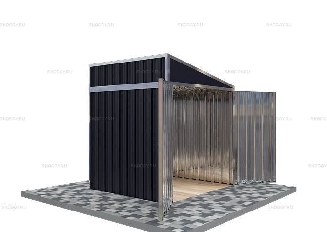 Металлический сарай SKOGGY 2М Стандартный с односкатной крышей