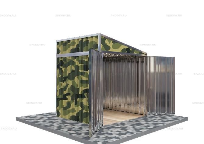 Металлический сарай SKOGGY 2М Стандартный с односкатной крышей