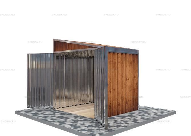 Металлический сарай SKOGGY 2М Стандартный с односкатной крышей