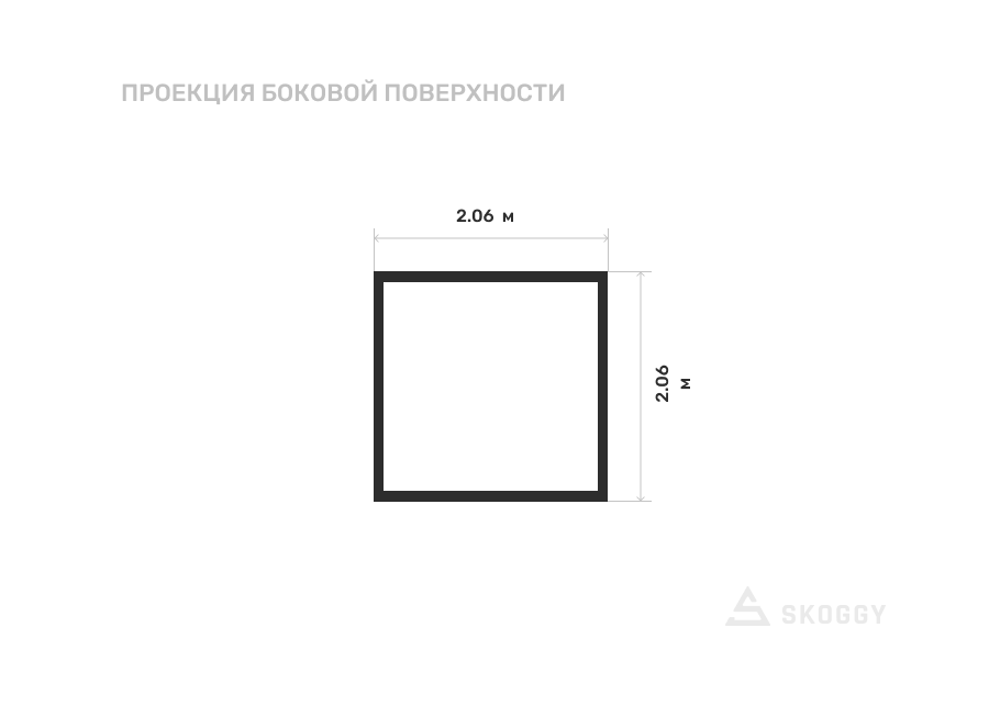 Металлический сарай SKOGGY 2М Стандартный с плоской крышей