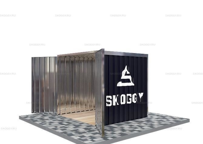 Металлический сарай SKOGGY 2М Стандартный с плоской крышей