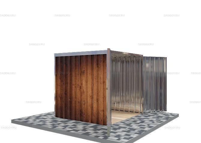 Металлический сарай SKOGGY 2М Стандартный с плоской крышей