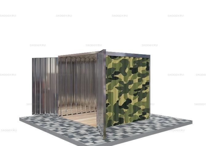 Металлический сарай SKOGGY 2М Стандартный с плоской крышей