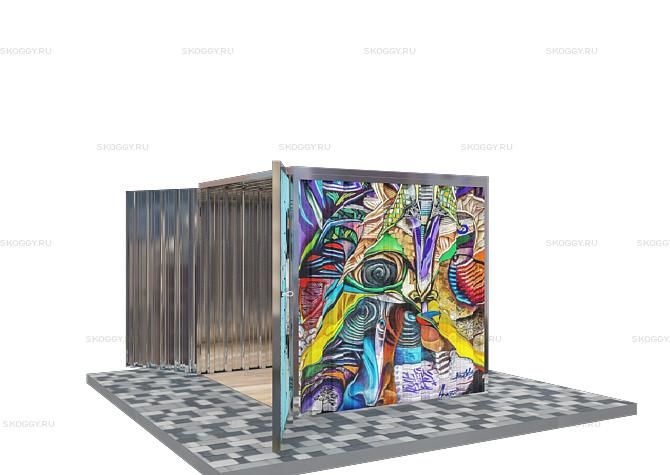 Металлический сарай SKOGGY 2М Стандартный с плоской крышей