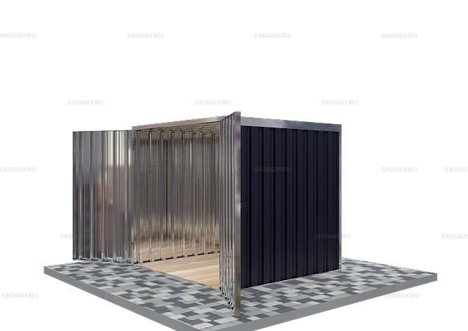 Металлический сарай SKOGGY 2М Стандартный с плоской крышей