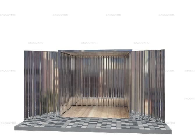 Металлический сарай SKOGGY 2М Стандартный с плоской крышей