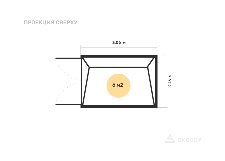 Металлический сарай SKOGGY 4М Стандартный с односкатной крышей