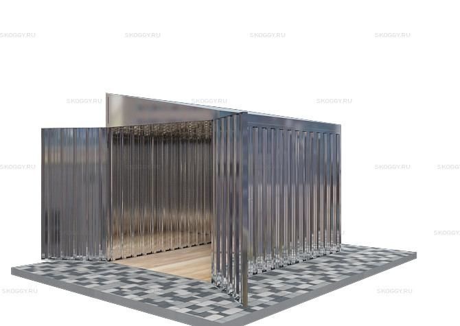 Металлический сарай SKOGGY 4М Стандартный с односкатной крышей