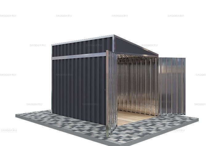 Металлический сарай SKOGGY 4М Стандартный с односкатной крышей