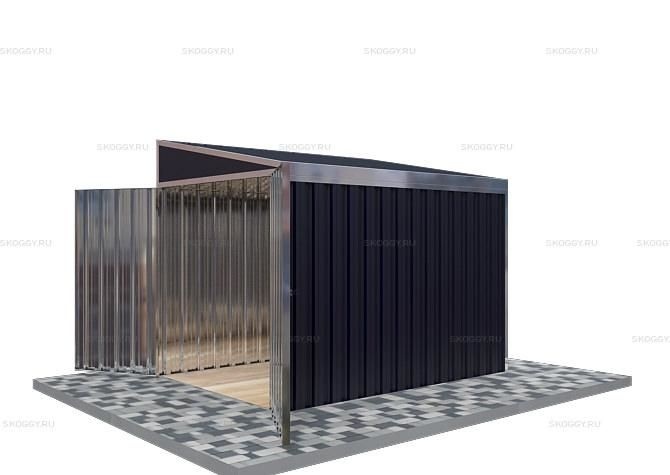 Металлический сарай SKOGGY 4М Стандартный с односкатной крышей