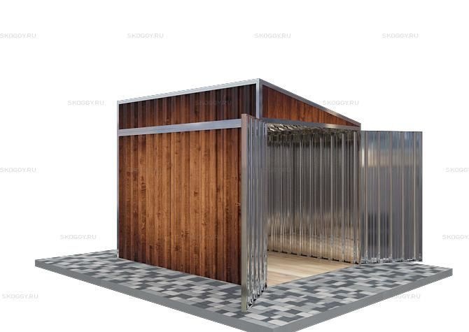 Металлический сарай SKOGGY 4М Стандартный с односкатной крышей