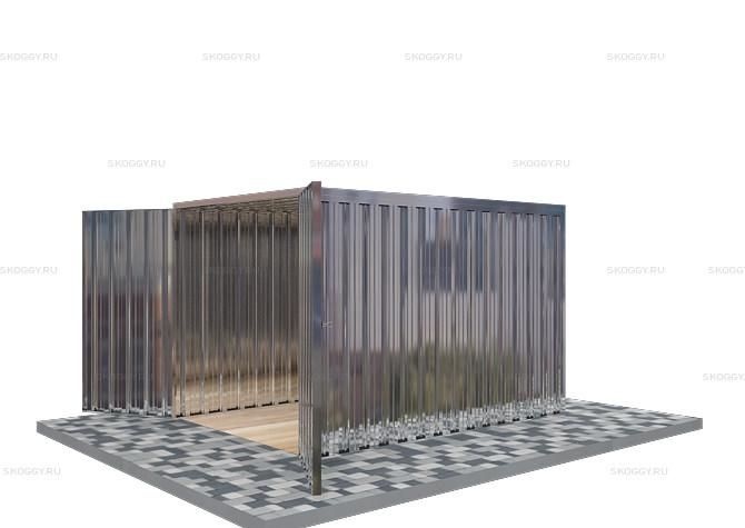 Металлический сарай SKOGGY 3М Стандартный с плоской крышей