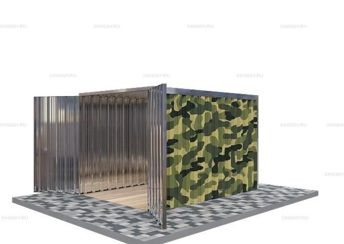 Металлический сарай SKOGGY 3М Стандартный с плоской крышей