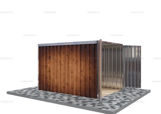 Металлический сарай SKOGGY 3М Стандартный с плоской крышей