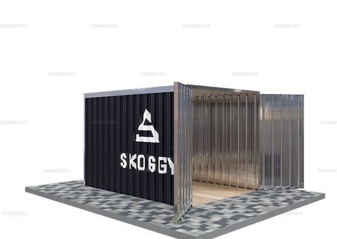 Металлический сарай SKOGGY 3М Стандартный с плоской крышей